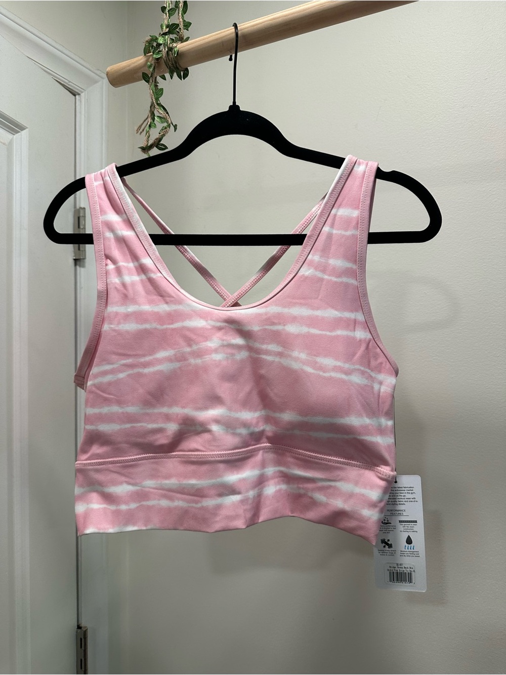 Scorpio Sol Pink & White Tie-Dye Sports Bralette